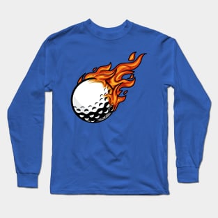 Golf Ball Fire Sport Competition Long Sleeve T-Shirt